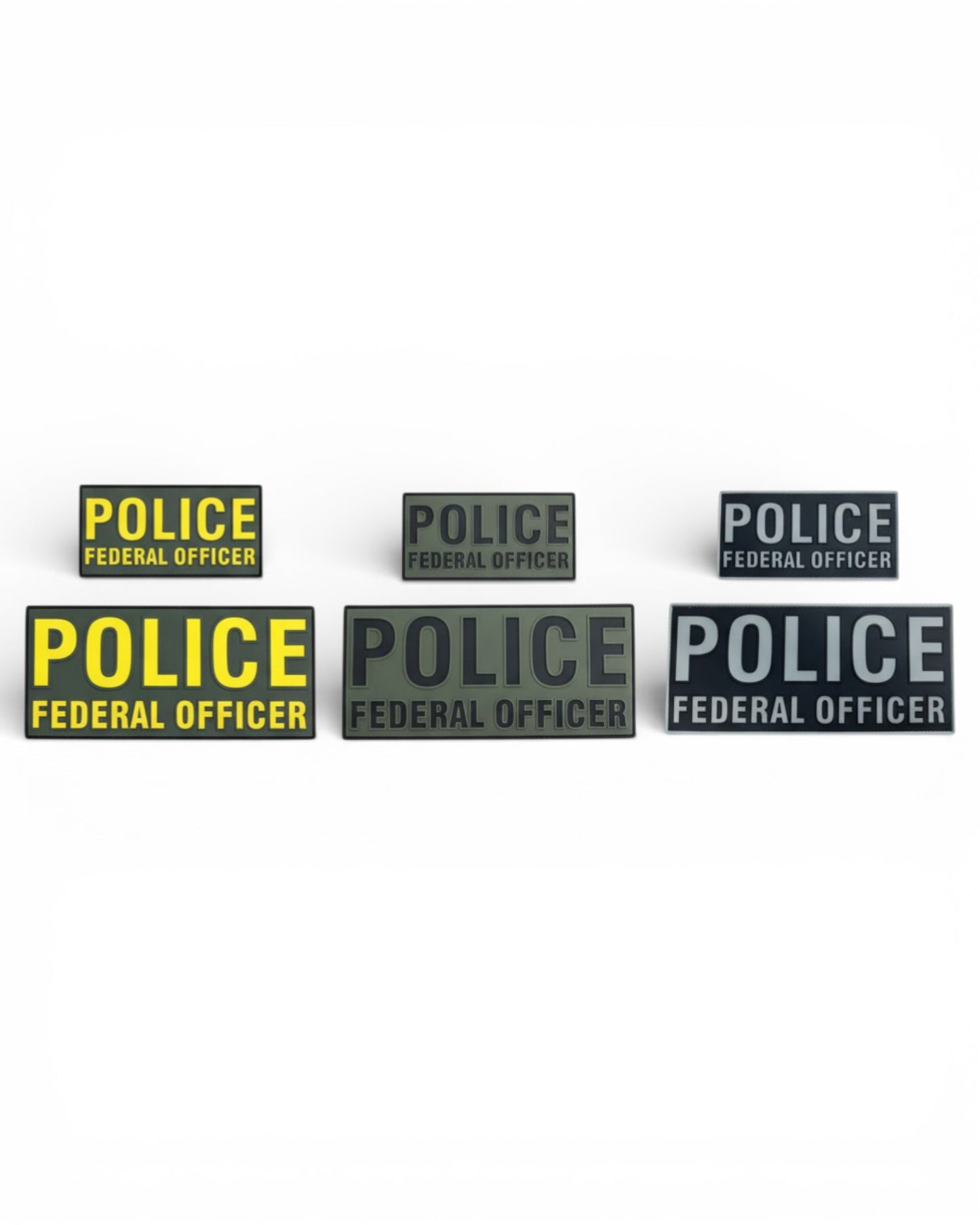 NEW! POLICE FEDERAL OFFICER PVC PATCH SET