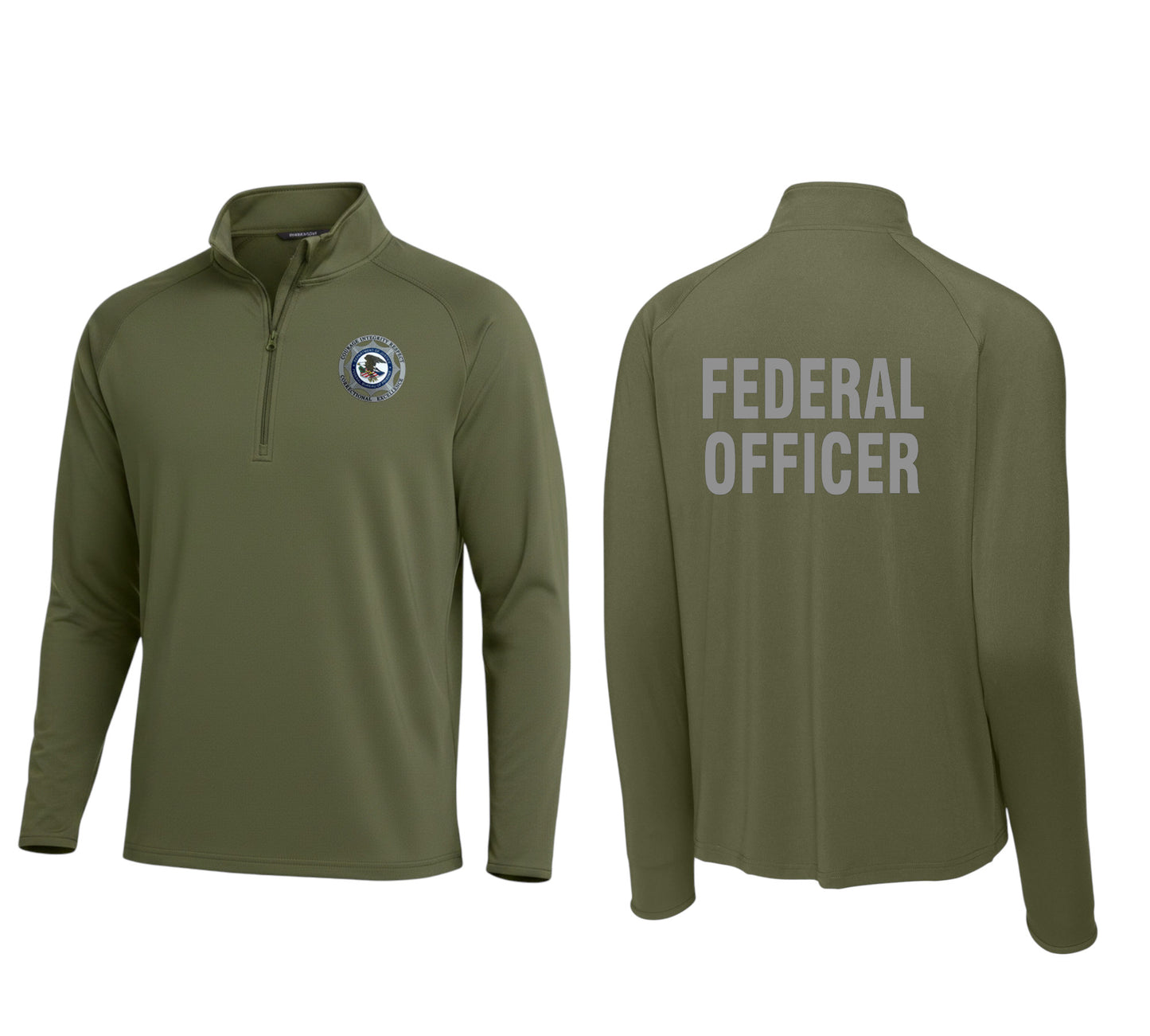 BOP BADGE PRINTED 1/4 ZIP PULLOVER SPORT-TEK SPORT WICK STRETCH ST850
