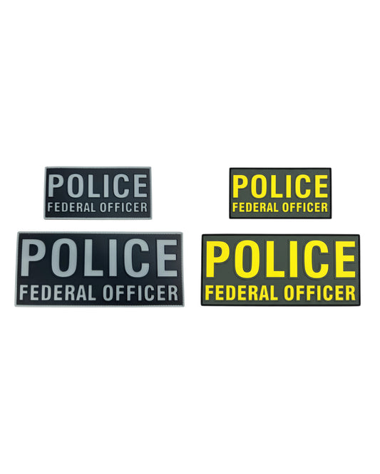 POLICE FEDERAL OFFICER PVC PATCH SET