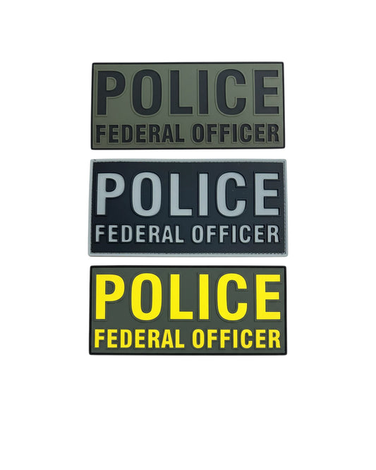 POLICE FEDERAL OFFICER 6X3 PATCH