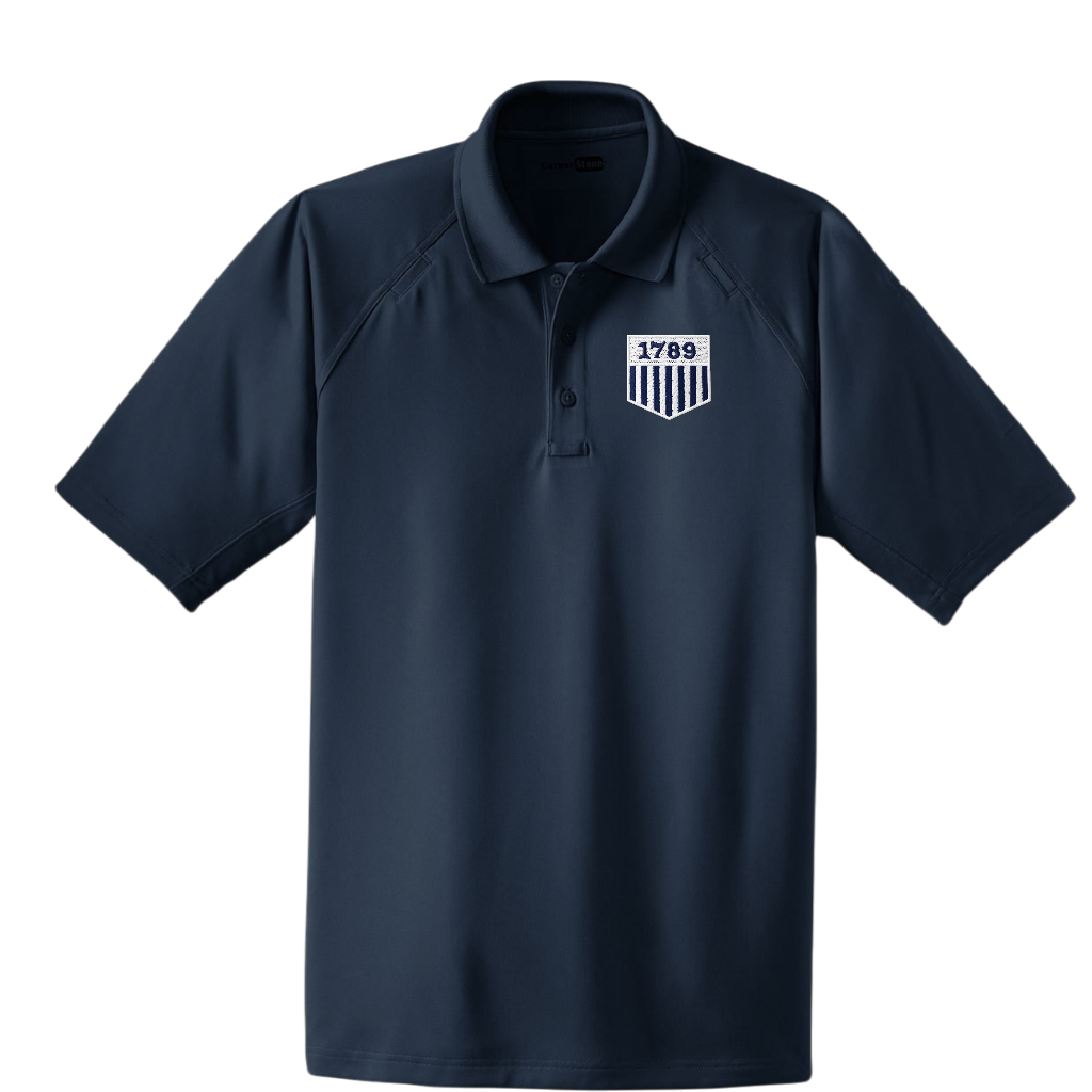 MEN'S CORNERSTONE TACTICAL POLO W/ EMB 1789 SHIELD-CS410