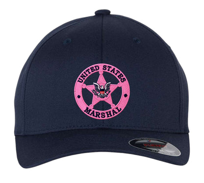 USMS STAR PINK/NAVY EMBROIDERED FLEXFIT HAT