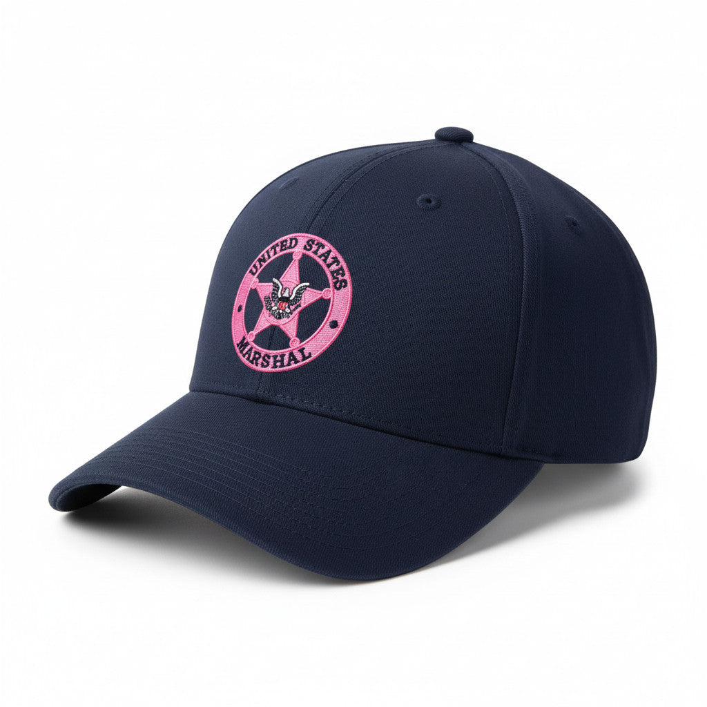 USMS STAR PINK/NAVY EMBROIDERED FLEXFIT HAT