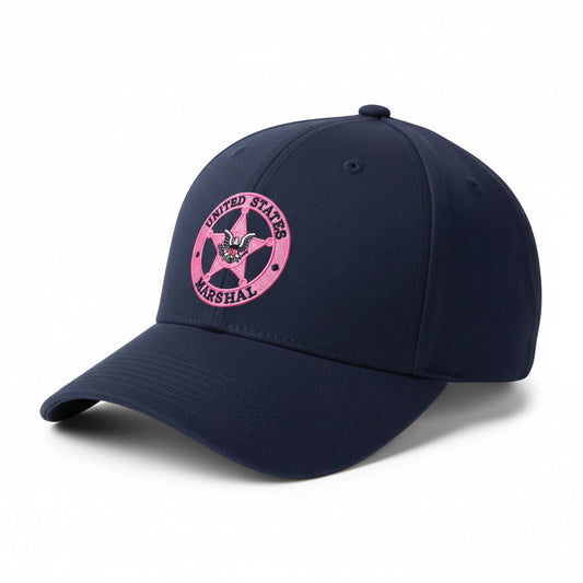 USMS STAR PINK/NAVY EMBROIDERED FLEXFIT HAT