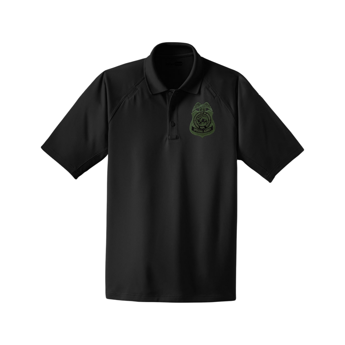 MEN'S TACTICAL POLO-CS410 NPS OD BADGE