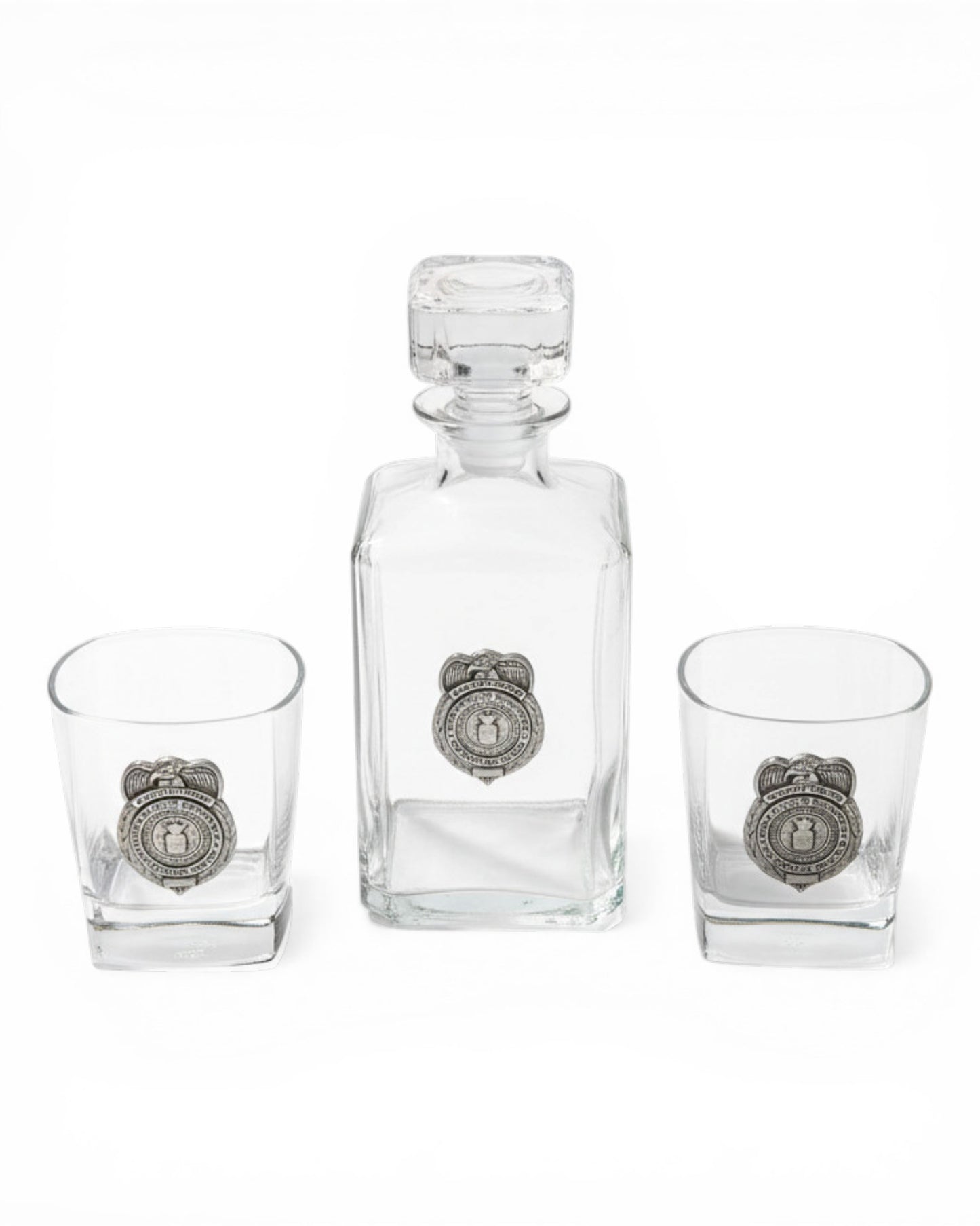 AF OSI Pewter Decanter Set