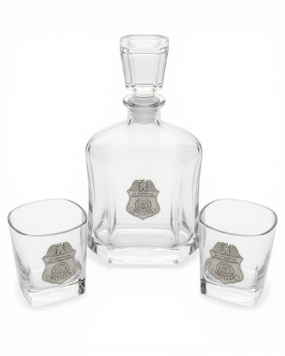 CBP PEWTER DECANTER SET