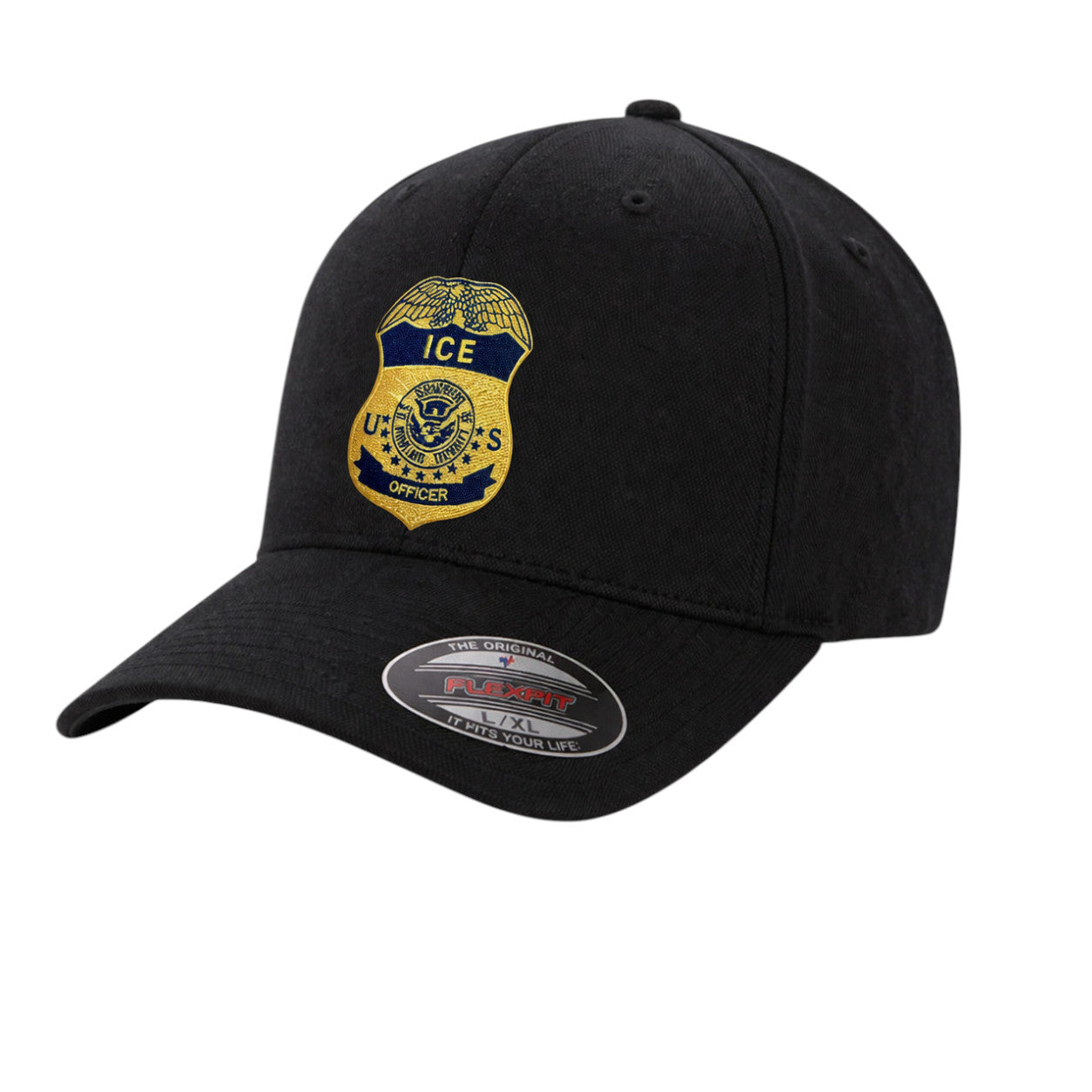 ICE OFFICER BADGE FLEXFIT HAT