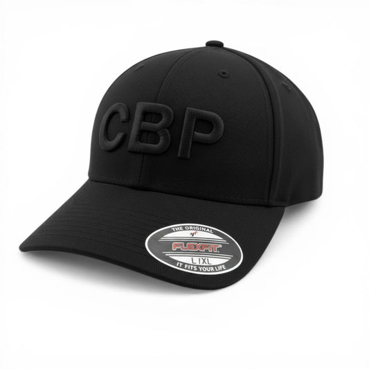 CBP EMBROIDERED "BLACKOUT" LETTERS FLEXFIT HAT-BLACK