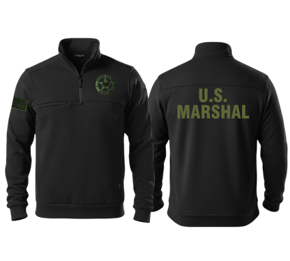 5.11 EMB USMS STAR OD/BLACK REV FLAG OD/BLACK JOB SHIRT 1/4 ZIP 2.0-72534