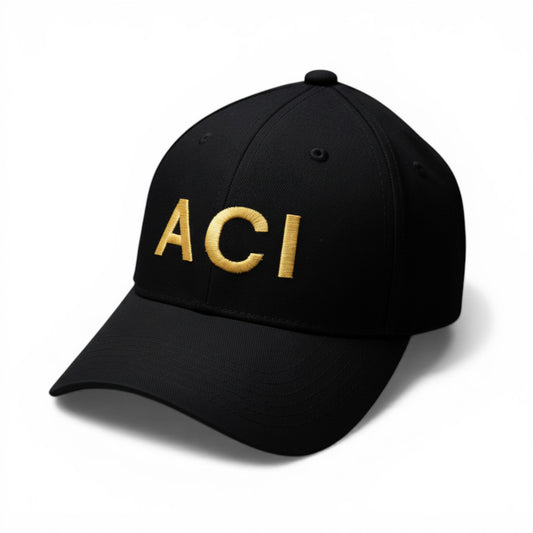 ACI EMBROIDERED GOLD LETTERS FLEXFIT HAT
