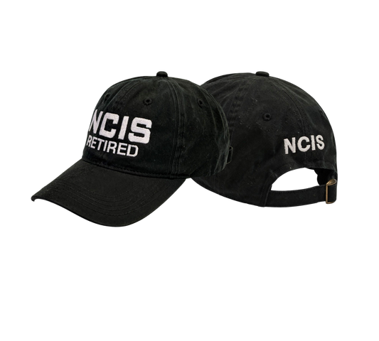 NCIS RETIRED BLACK W/ WHITE LETTERING LOW PROFILE