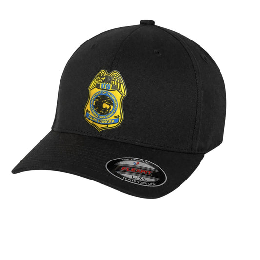 NPS PARK RANGER BADGE GOLD PVC PATCH FLEXFIT HAT