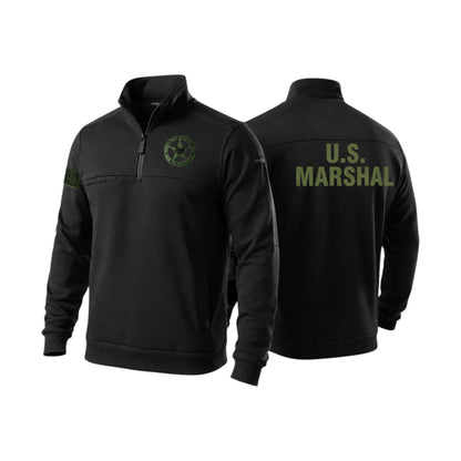 5.11 EMB USMS STAR OD/BLACK REV FLAG OD/BLACK JOB SHIRT 1/4 ZIP 2.0-72534