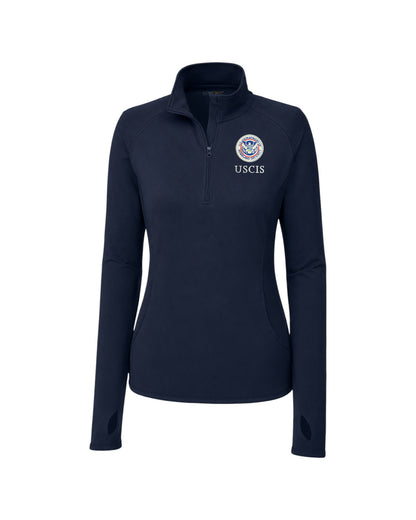 WOMEN'S USCIS SPORT TEK SPORT WICK STRETCH 1/2 ZIP PULLOVER-LST850