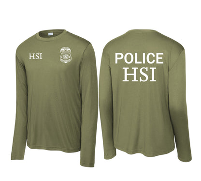 HSI TASK FORCE OFFICER LONGSLEEVE WICKING RAID TSHIRT-ST350LS