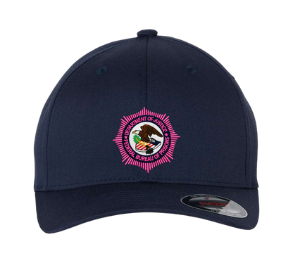 BOP EMBROIDERED STARBURST BADGE PINK/MULTI FLEXFIT HAT-6277