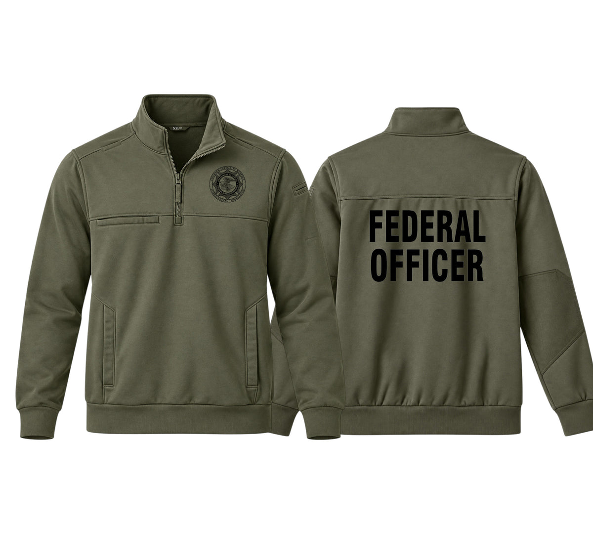 5.11 JOB SHIRT 1/4 ZIP 2.0 WITH W/ BLACK BOP BADGE