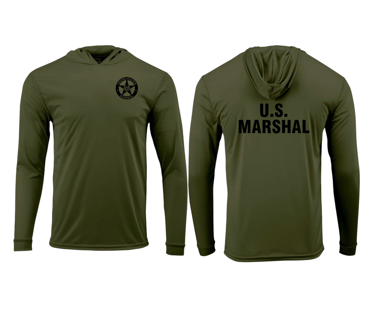 USMS HOODED PULLOVER L/S T-SHIRT 220