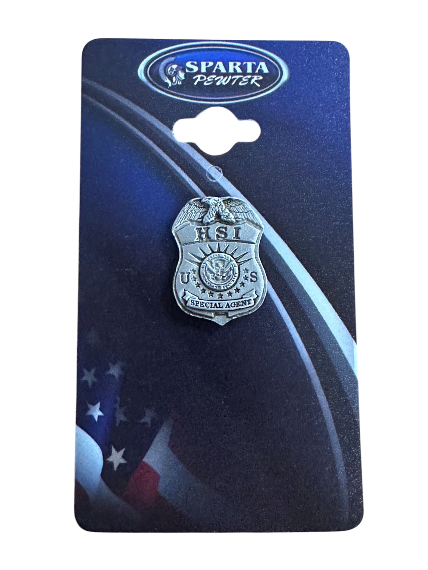 HSI LETTERS S/A PEWTER LAPEL PIN CLEARANCE