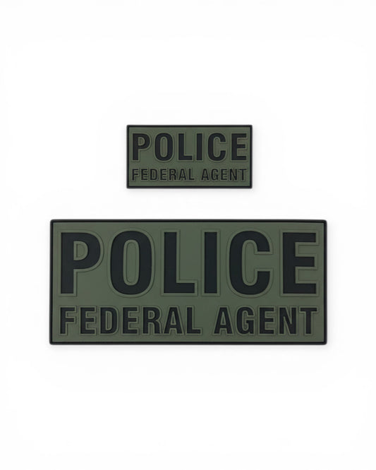 NEW! POLICE FEDERAL AGENT PVC PATCH SET