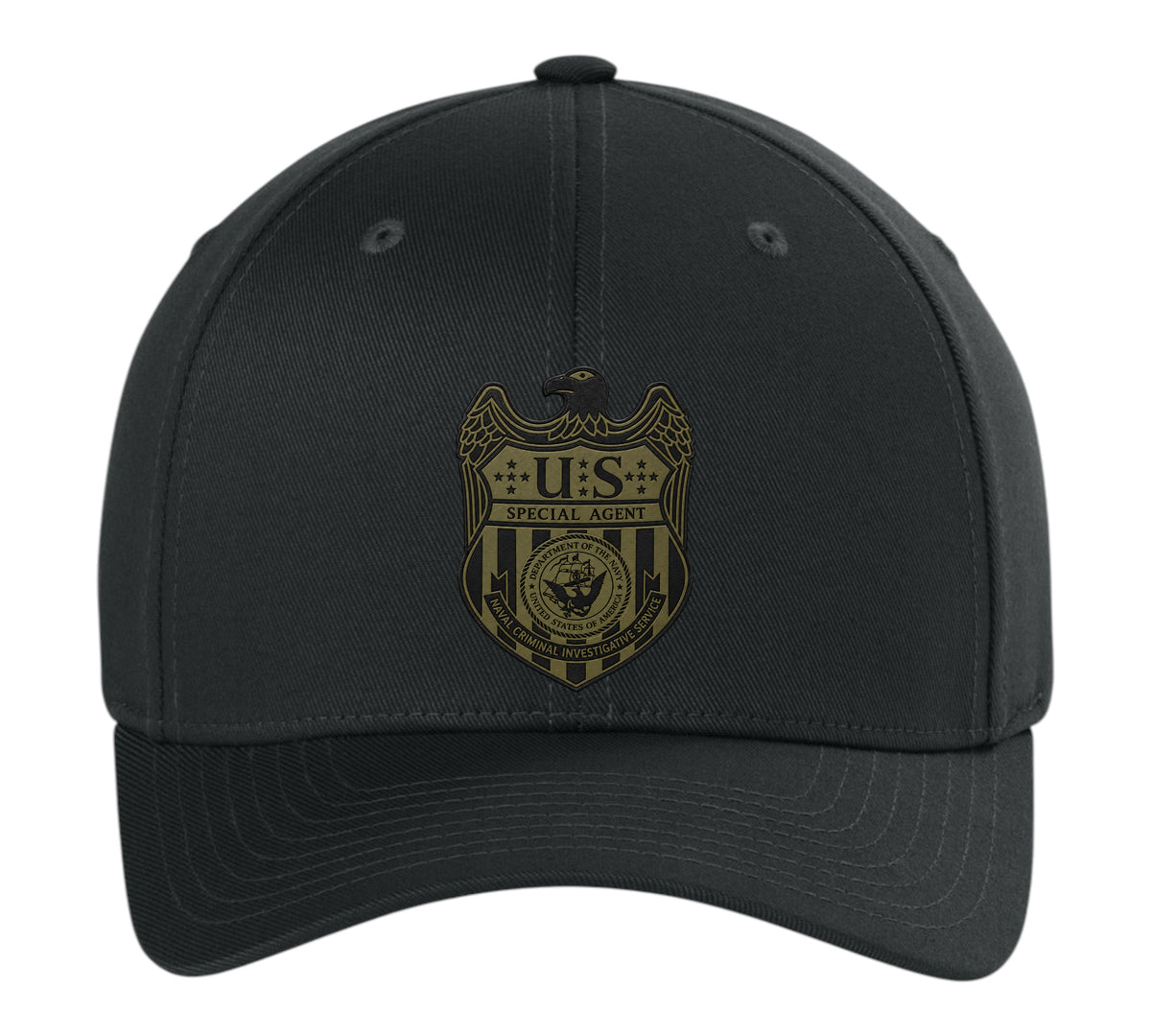 NCIS S/A LEATHERETTE PATCH ON FLEXFIT HAT-6277