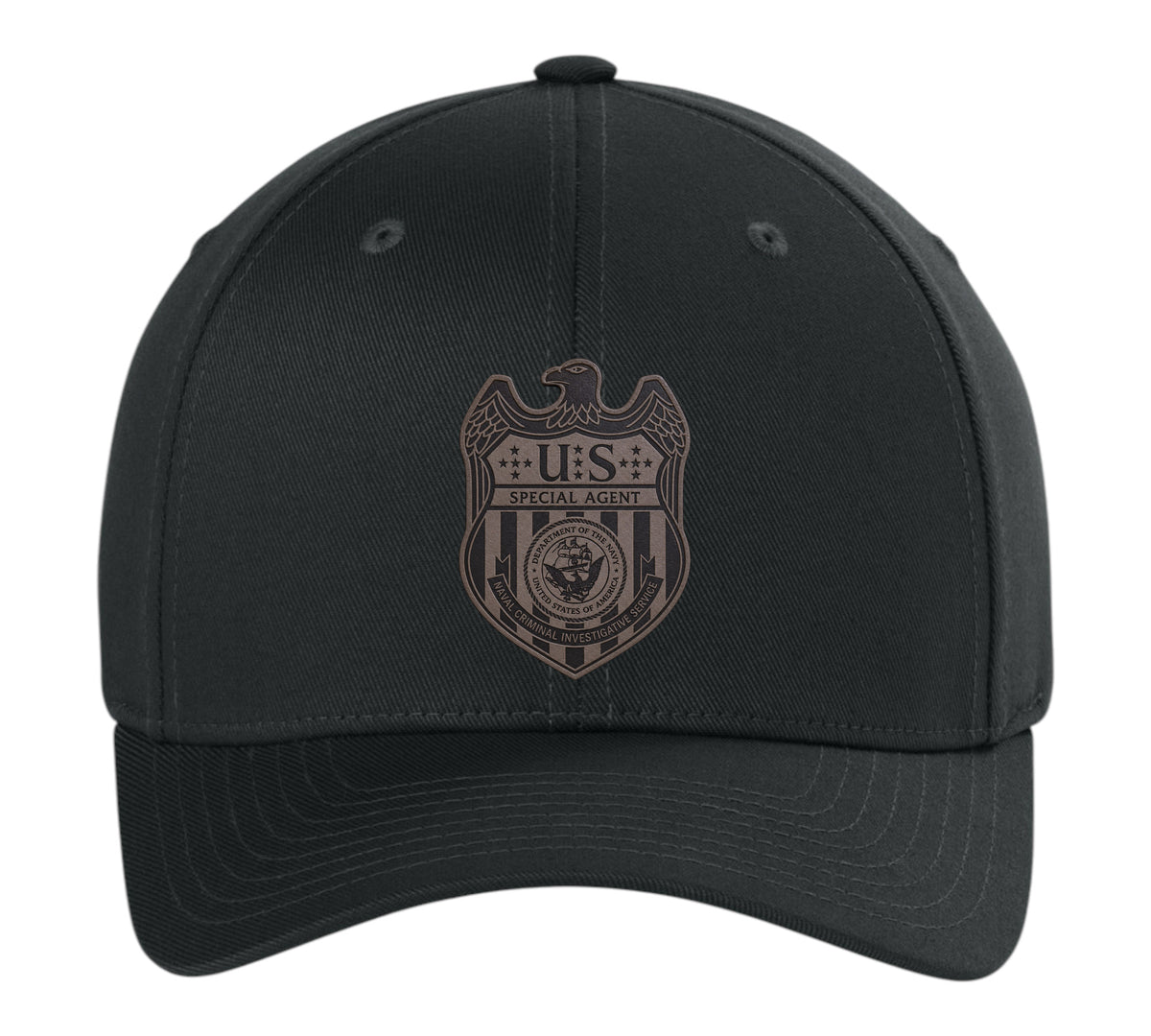 NCIS S/A LEATHERETTE PATCH ON FLEXFIT HAT-6277