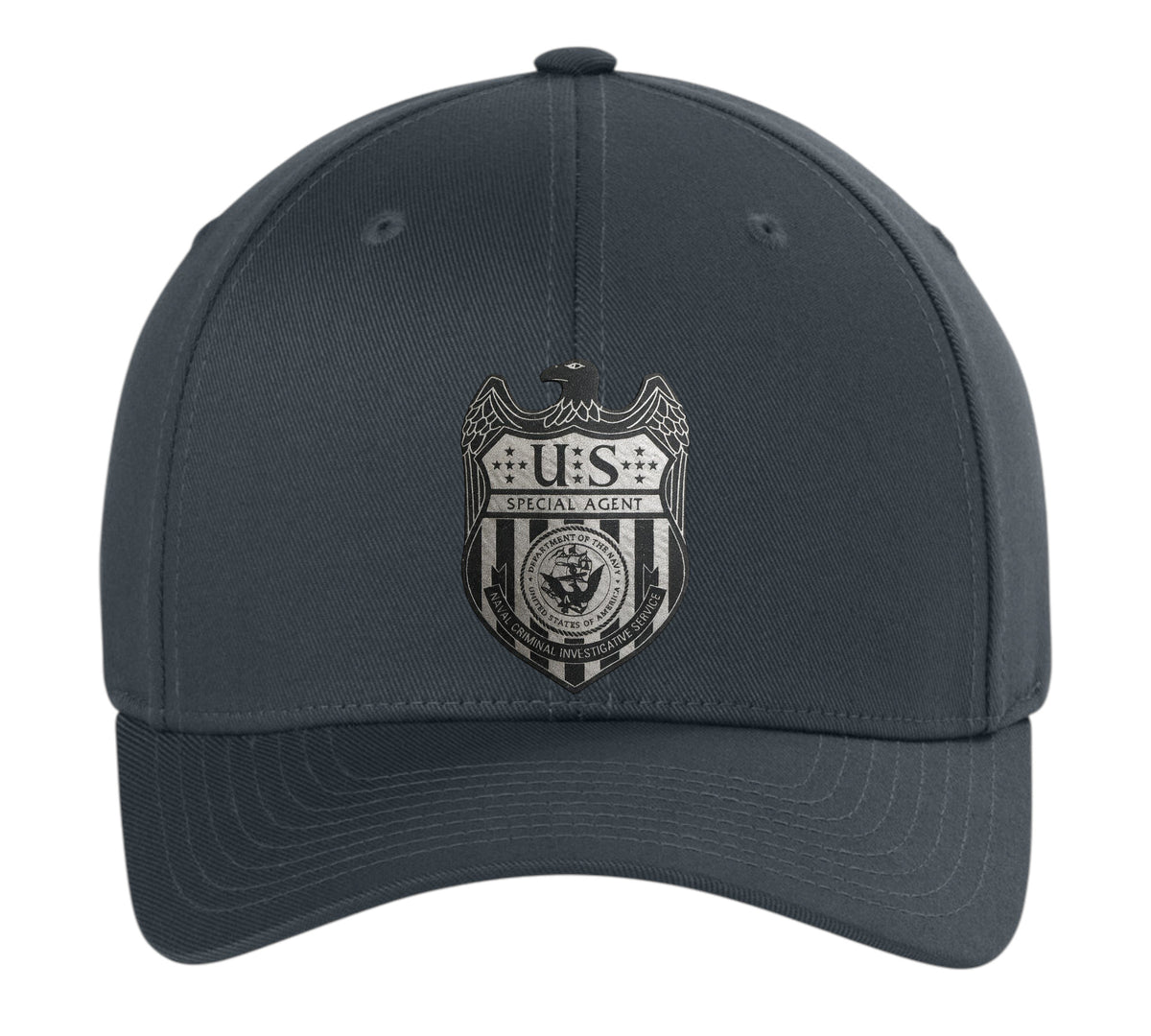NCIS S/A LEATHERETTE PATCH ON FLEXFIT HAT-6277