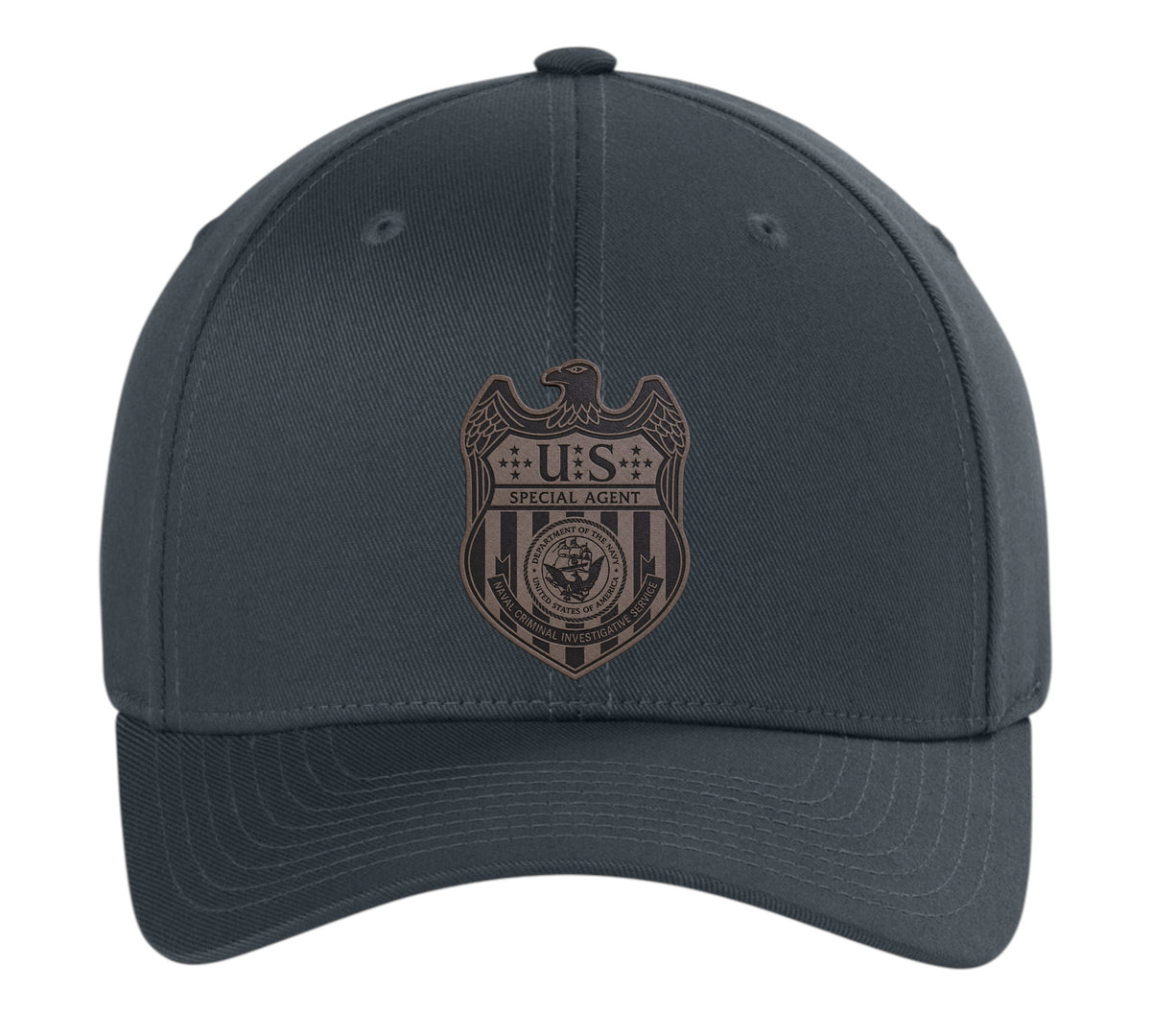 NCIS S/A LEATHERETTE PATCH ON FLEXFIT HAT-6277