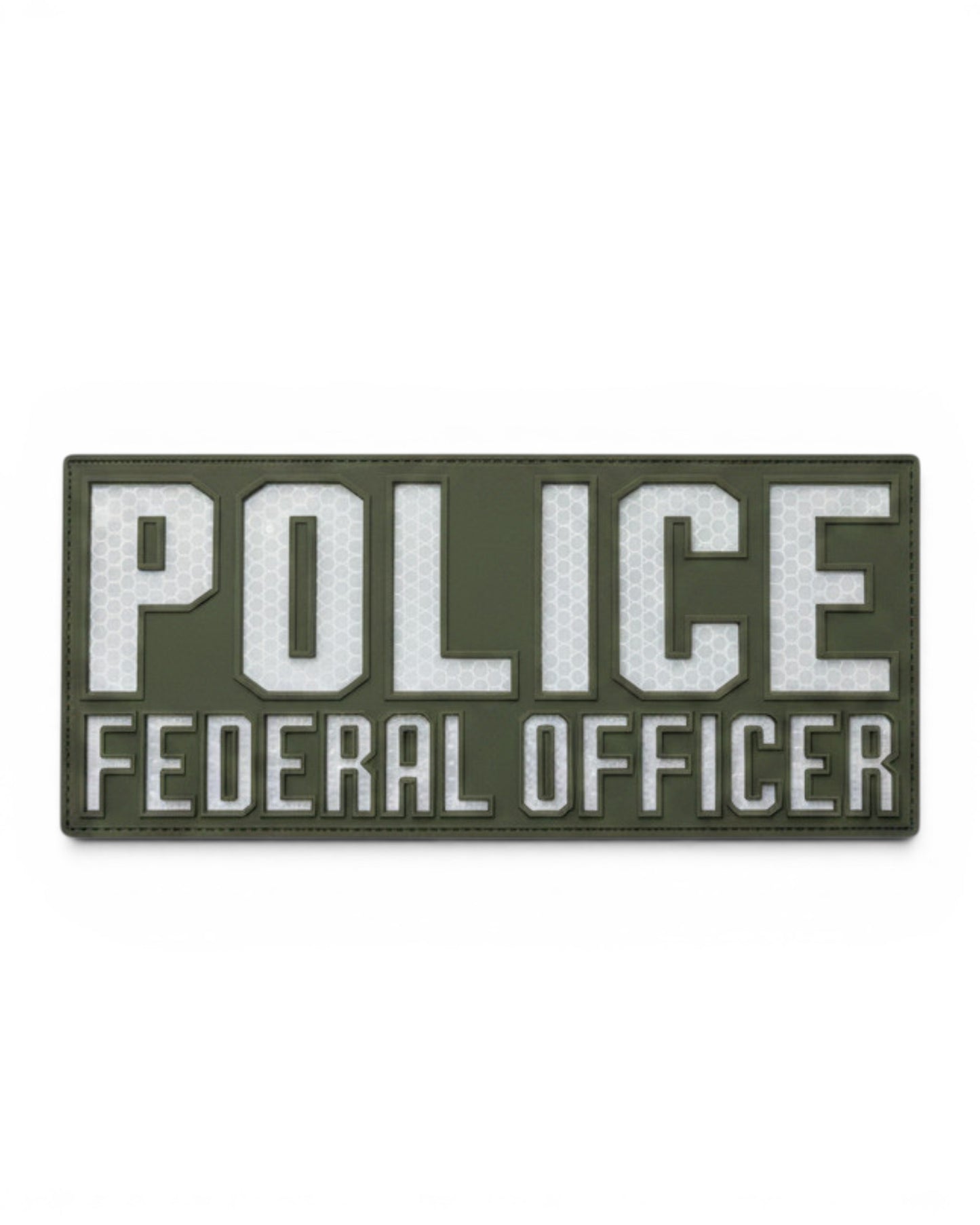 *NEW PVC POLICE PATCH OD/REFLECTIVE 9"X4"