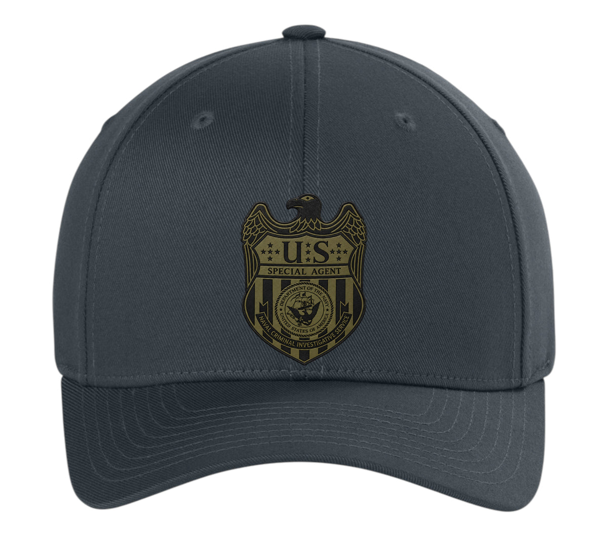 NCIS S/A LEATHERETTE PATCH ON FLEXFIT HAT-6277