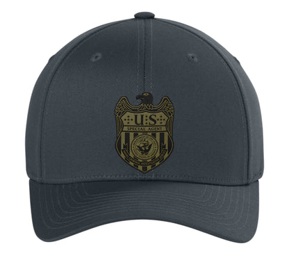 NCIS S/A LEATHERETTE PATCH ON FLEXFIT HAT-6277