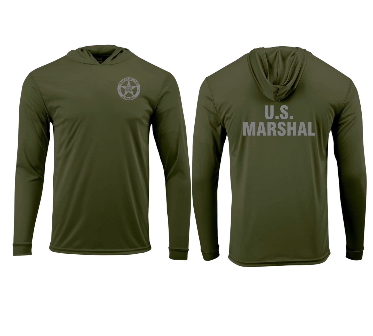 USMS HOODED PULLOVER L/S T-SHIRT 220
