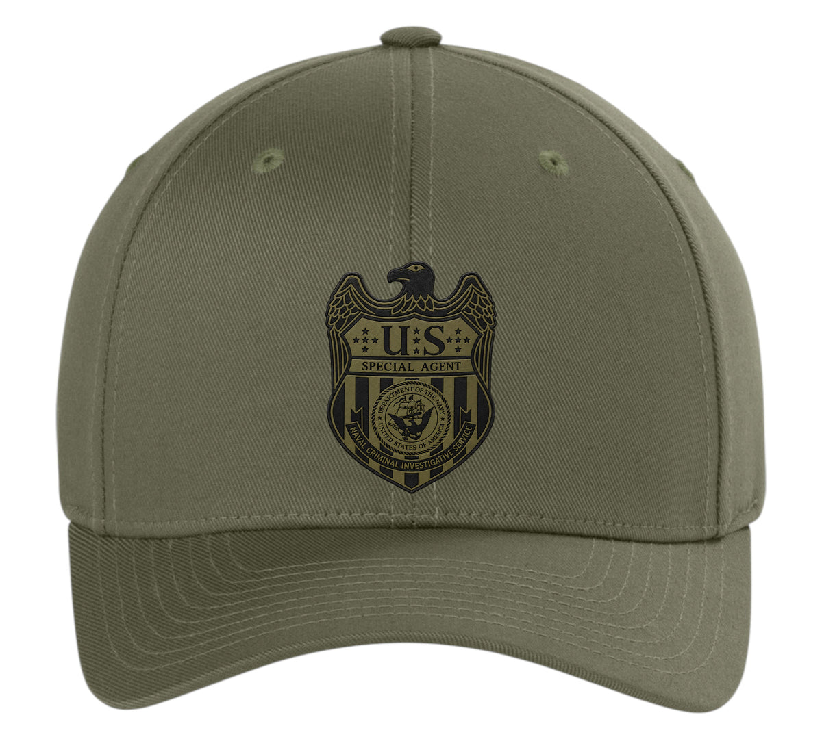 NCIS S/A LEATHERETTE PATCH ON FLEXFIT HAT-6277