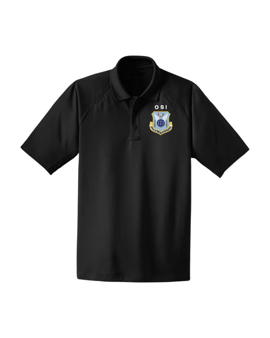 MEN'S AF OSI COMMAND SHIELD FULL COLOR CORNERSTONE TACTICAL POLO-CS410 CLEARANCE