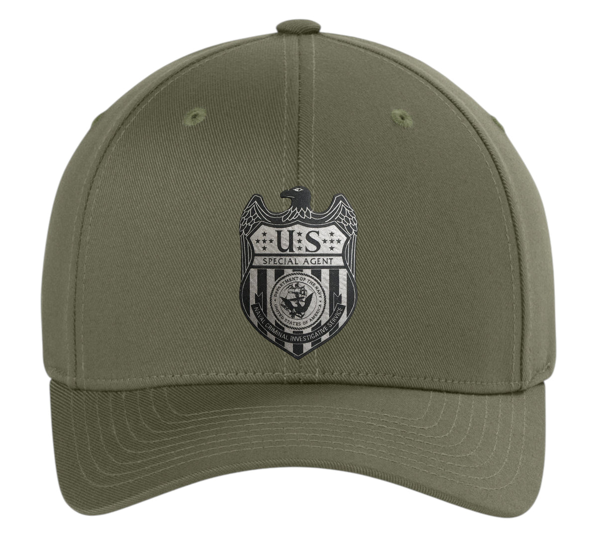 NCIS S/A LEATHERETTE PATCH ON FLEXFIT HAT-6277
