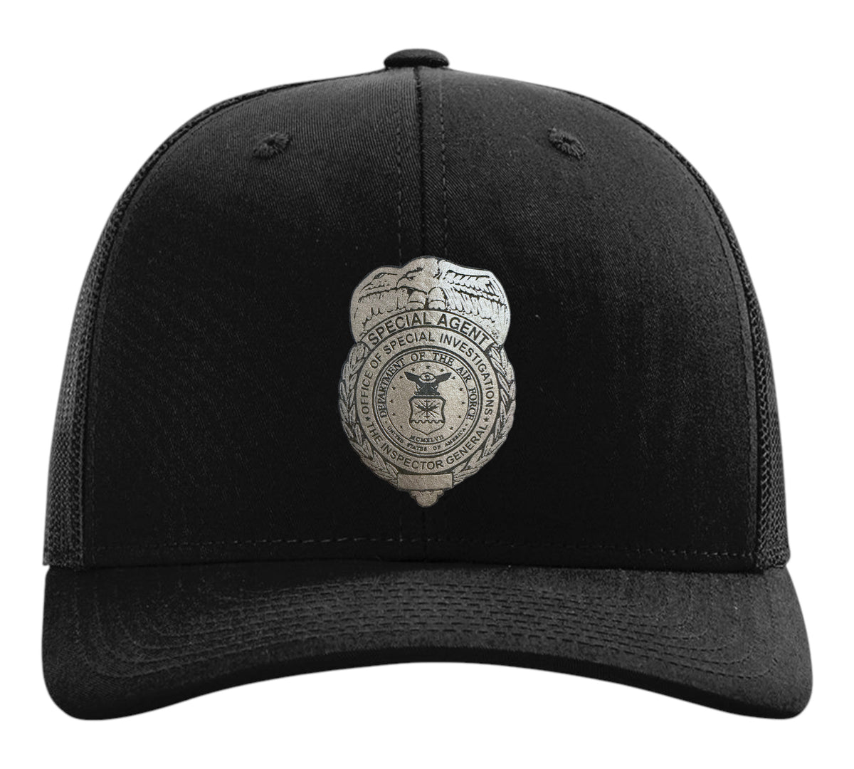 AF OSI BADGE LEATHERETTE PATCH ON RICHARDSON HAT-112
