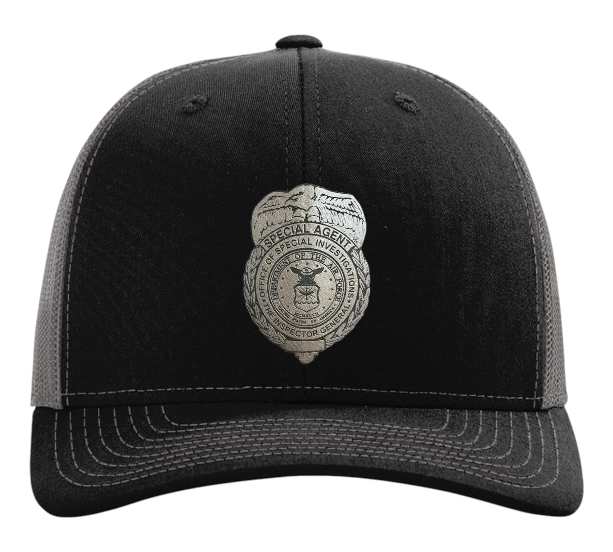 AF OSI BADGE LEATHERETTE PATCH ON RICHARDSON HAT-112