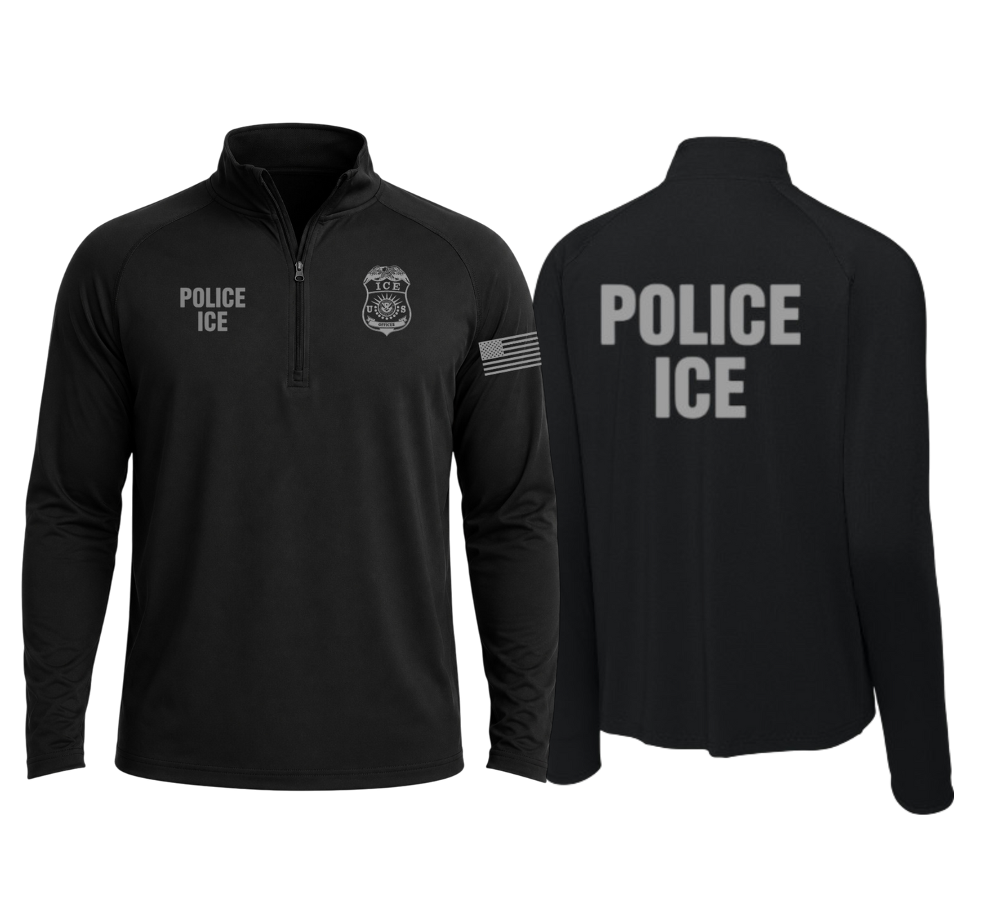 POLICE ICE 1/4 ZIP PULLOVER SPORT-TEK STRETCH ST850