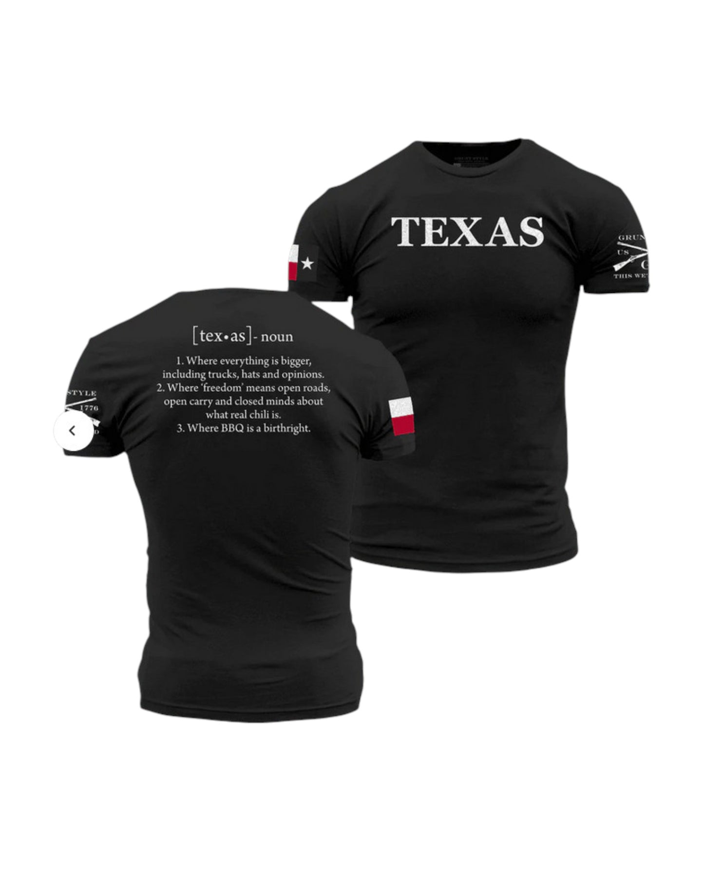 GRUNT STYLE TEXAS DEFINED T-SHIRT-BLACK