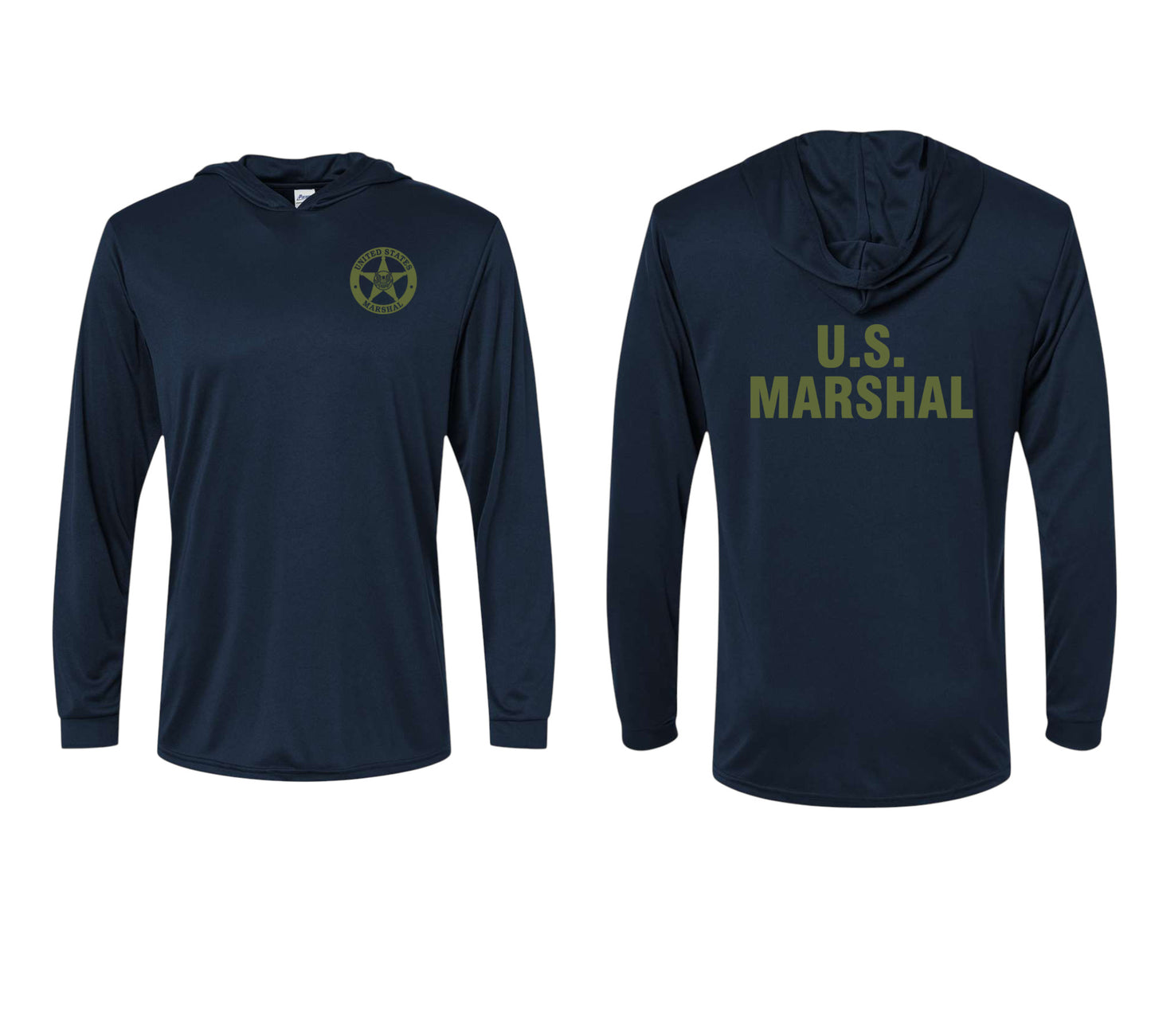 USMS HOODED PULLOVER L/S T-SHIRT 220