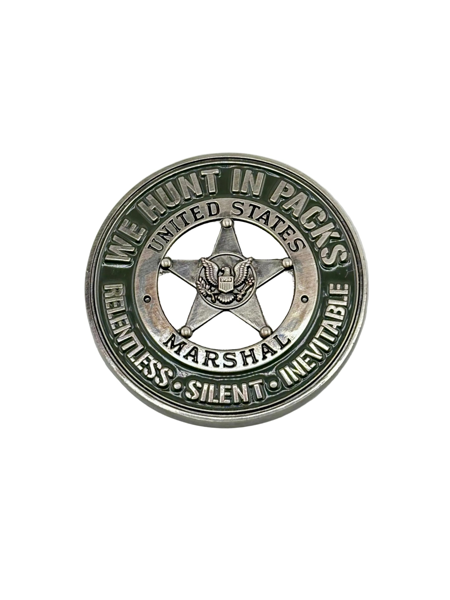 USMS WE HUNT IN PACKS CHALLENGE COIN