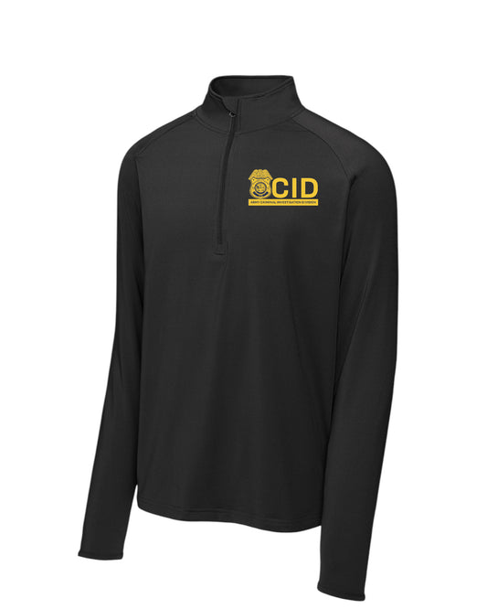 MEN'S ARMY CID PRINTED LOGO SPORT WICK STRETCH 1/2 ZIP PULLOVER-ST850
