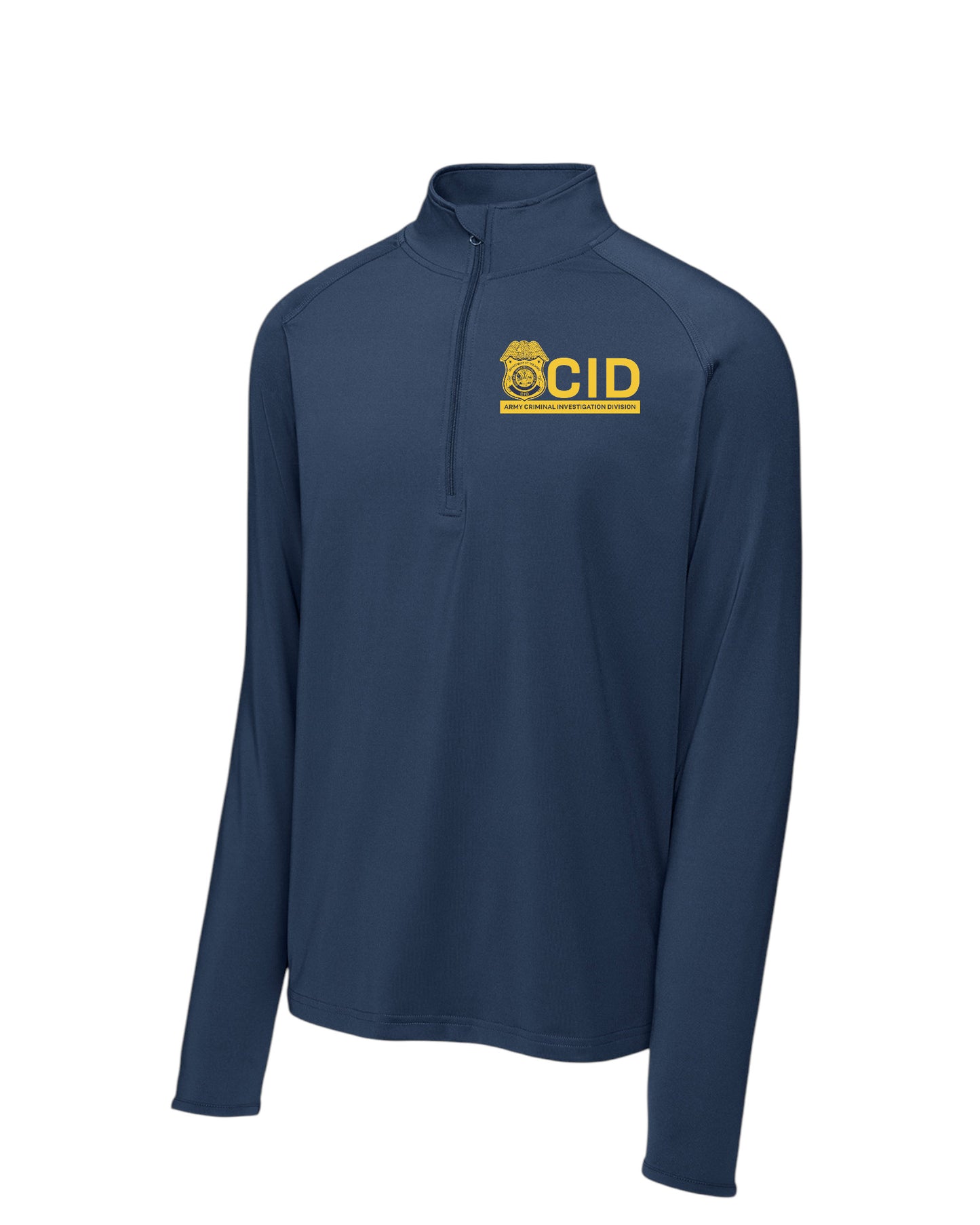 MEN'S ARMY CID PRINTED LOGO SPORT WICK STRETCH 1/2 ZIP PULLOVER-ST850