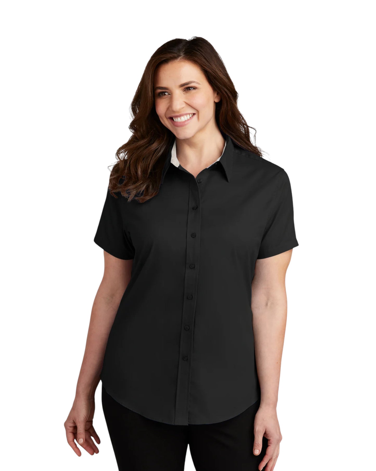 SHORT SLEEVE LADIES BUTTON SHIRT L508