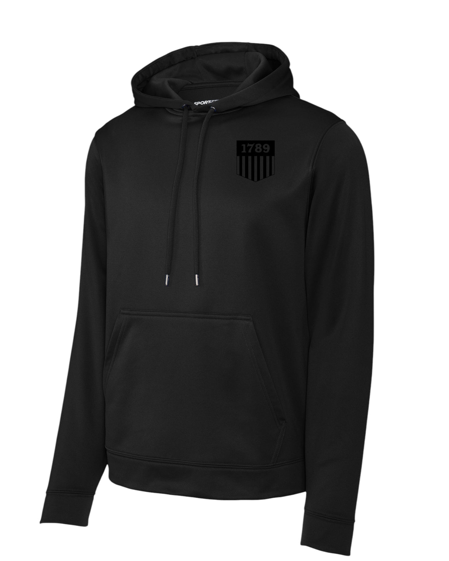 1789 PRINTED SHIELD WICKING HOODED PULLOVER-F244