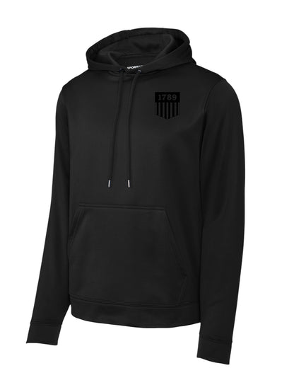 1789 PRINTED SHIELD WICKING HOODED PULLOVER-F244