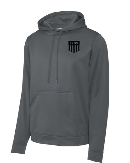 1789 PRINTED SHIELD WICKING HOODED PULLOVER-F244