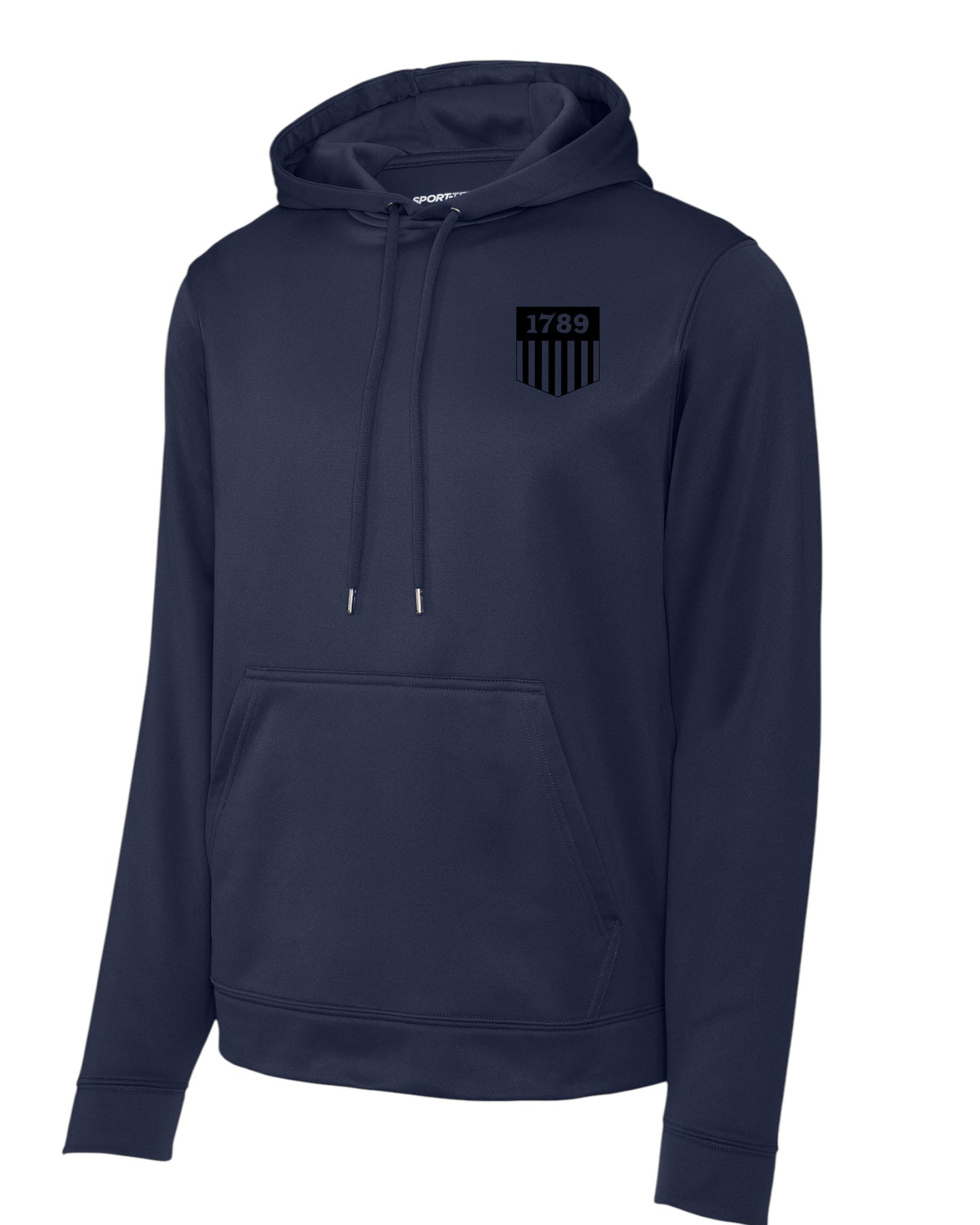 1789 PRINTED SHIELD WICKING HOODED PULLOVER-F244