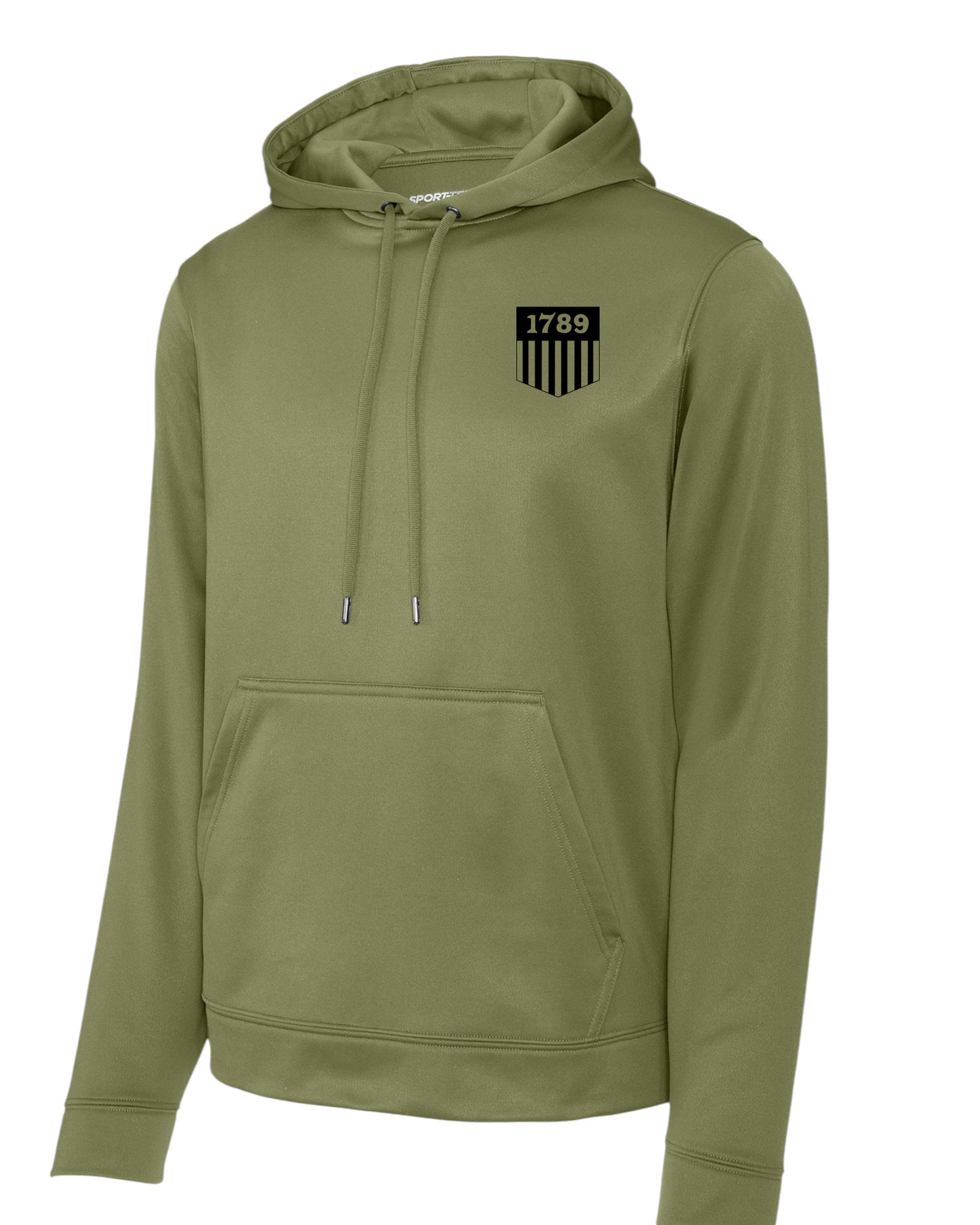 1789 PRINTED SHIELD WICKING HOODED PULLOVER-F244